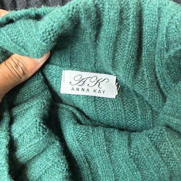 Anna Kay Womens Oversized Knit Wool-Blend Dress, Green Size Small - Picture 3 of 11